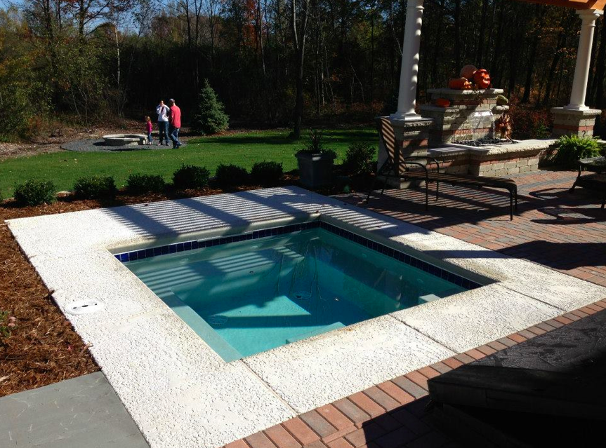 patio designs hot tub